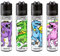 Clipper Feuerzeuge Kitch Dinos (4er Set), Neue Motive 2025