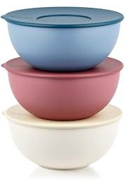 Guzzini - Lot de 3 récipients saladiers avec couvercles Ø16cm - 29268752