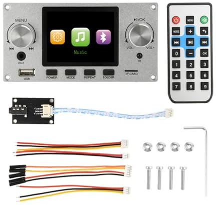 Jkjlorey 2.8 Inch TFT Color Screen Lossless Audio Decoding Board Module Amplifier Audio Player DC 4.5-5.0V Car FM Radio Module,A