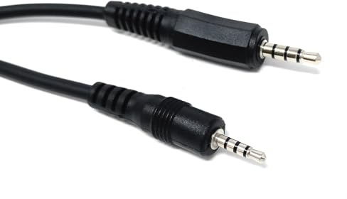 DRUT 3.5mm to 2.5mm 4-Pole Jack to Jack Audio Cable, 1.8m, TRRS AUX Lead | Nickel-Plated Stereo Adapter Cord for Headsets, Smartphones, Audio Recorders, Cameras, Mic Compatible Devices, Video