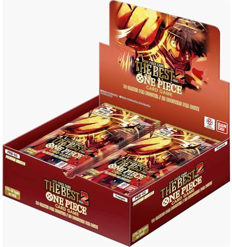 Bandai - One Piece Card Game - The Best Vol. 2 [PRB 02] (Display box of 20 boosters each of 10 cards) - Multicolours
