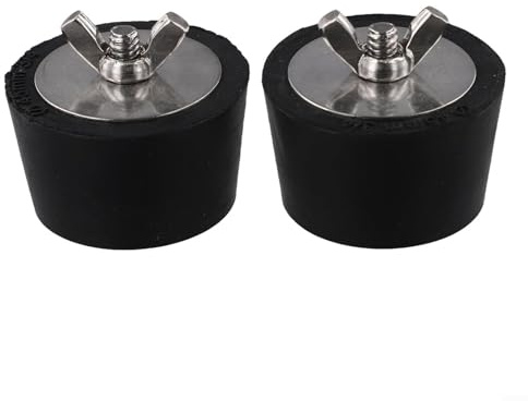 MoSundi 45 mm Gummi-Poolstopfen für Rohre, Skimmer und Rücklaufleitungen, Winterfrostschutz-Stopper, 2 Stück, schwarz