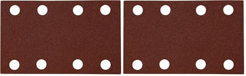 Original Einhell 12-tlg. Schleifpapier Set 132 x 80 mm (Schwingschleifer-Zubehör, 12x Schleifpapier, 132 x 80 mm, je 2x P40, P60, P80, P120, P180, P240, Kletthaftung) (Packung mit 2)