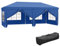 Outsunny 3 x 6 m Garden Pop Up Gazebo, Wedding Party Tent Marquee, Water Resistant Awning Canopy with Sidewalls, Windows, Carry Bag, Blue