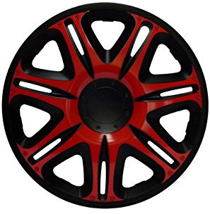 ZentimeX Radkappen Radzierblenden Radabdeckungen 13 Zoll #165 RED-Black ROT SCHWARZ