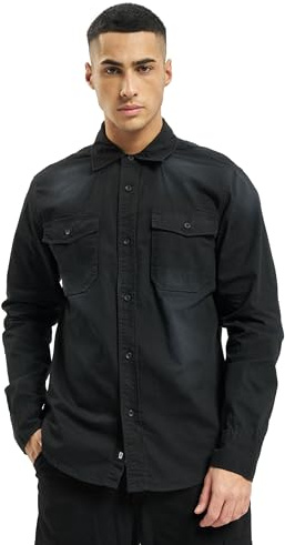 Brandit Hardee Denim Shirt Long Sleeve, Farbe: Black, Größe: L