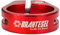 Drahtesel Fahrrad Sattelstütze, Sattel-klemme, Klemmring mit Schraubverbindung, Sattelstützenklemme (Rot, 30,2mm)