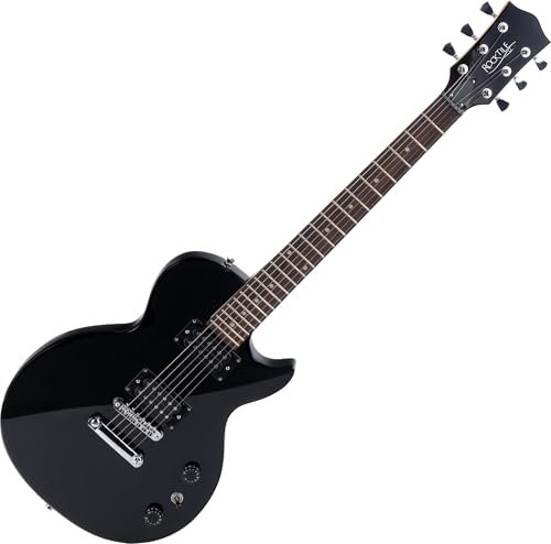 Rocktile LP-100 BL E-Gitarre (Korpus: Linde, Palisander Griffbrett, Finish: Schwarz High Gloss)