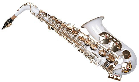 Karl Glaser Alt Saxophon, weiß/gold, mit Koffer
