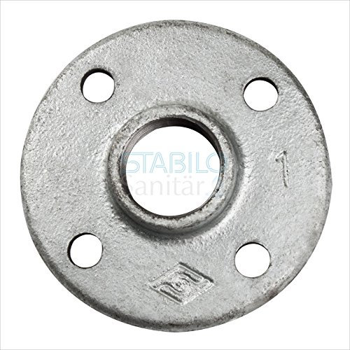 Gebo Temperguss Gewindeflansch 1 1/2 Zoll DN40 Rohrflansch Flansch verzinkt Fitting Gewindefitting