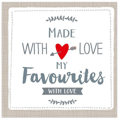 ARTEBENE Servietten 'Made with Love' Taupe 33x33 cm