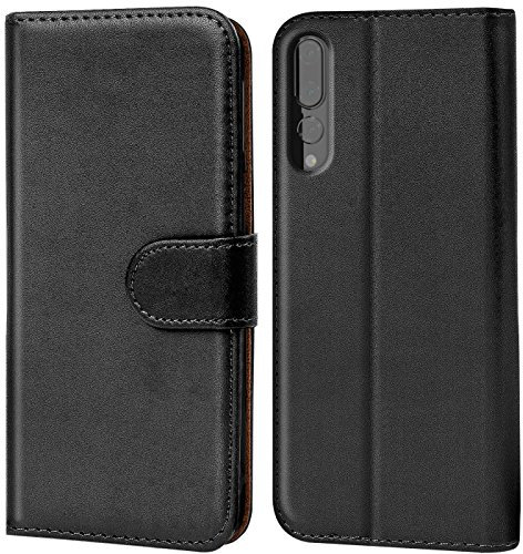 Verco Handyhülle für Huawei P20 Pro Hülle, Hülle für Huawei P20 Pro Tasche PU Leder Flip Case Brieftasche - Schwarz