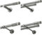 MDEKOR Gardinenstange 200 cm 1-läufig | Vorhangstange für die Wandmontage Silber Grau aus Metall | Gardinenstangenset Ø 19mm