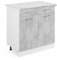 Vicco Kitchen base cabinet Raul, Concrete/White, 80 cm, WT Marble