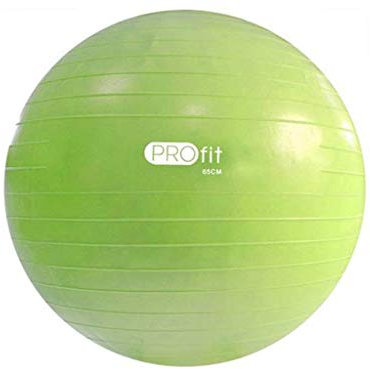 Profit DK2102 Gymnastikball mit Pumpe, 55 cm/65 cm/75 cm, Grün, 65 cm