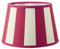 Home Sweet Home Gestreifter Stoffschirm Classic weiß + Rosa | 20 x 15 x 13 cm | Kann mit einer Tischlampe verwendet werden | Geeignet für Wohnzimmer, Esszimmer