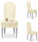 Banzaii – Coprisedia Antimacchia con Schienale Tondo – Vestisedia Seduta e Schienale Tondo per sedie da cucina, sala da pranzo, cerimonia, ristoranti - 6 Pezzi Panna Made in Italy