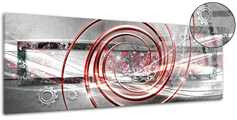 Tableau plexi, Cadre déco sur Verre Acrylique, décoration Murale, Impression sur plexi, Tableau plexi Abstrait ROUAGES ET Spirales, 120x50 cm