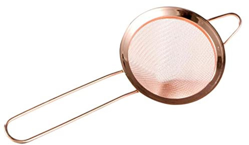 Baoblaze Cone Fine Mesh 85mm Colander Handwash Stainless Oil Flour, Copper Plating