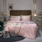 Luofanfei Wendebettwäsche 135x200 Baumwolle Rosa Grau Uni Unifarben Hellrosa Hellgrau Sommer Satin-Baumwolle Bettwäsche Set 2 Teilig Bettbezug Set Mädchen Teenager,135×200+80×80 cm