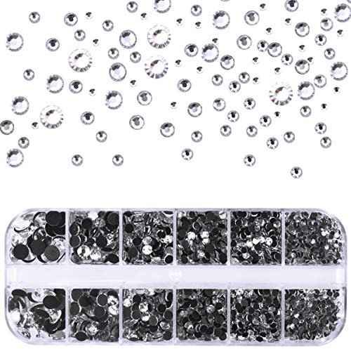 kissral Strasssteine zum Aufbigeln Glitzersteine fuir Nägel Strasssteine zum Aufnahen Nailart Zubehör, Geeignet zum Dekorieren von Kleidung, Uhren, Gürteln, Schuhen usw, mit Aufbewahrungsbox