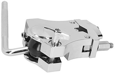 Keenso Tom Drum Rack, Silber Zinklegierung Tom Mount Multifunktionelles Tom Clamp Musikinstrument Zubehör