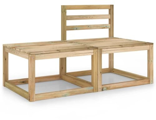 vidaXL Kiefernholz Grün Imprägniert Gartenmöbel 2-TLG. Sofa Tisch Lounge Gartenset Sitzgruppe Garnitur Gartensofa Mittelsofa Gartentisch