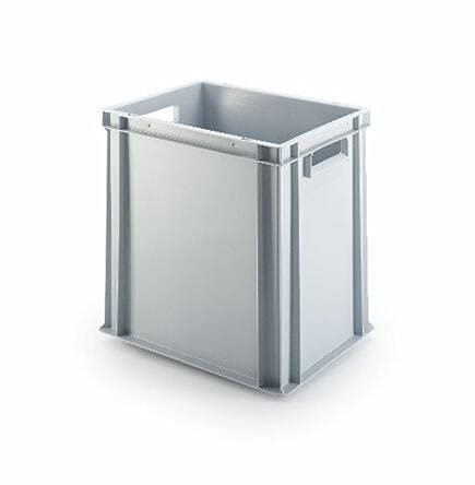 aidB Eurobehälter - Einzel - grau (400 x 300 x 400 mm, Offene Griffe)