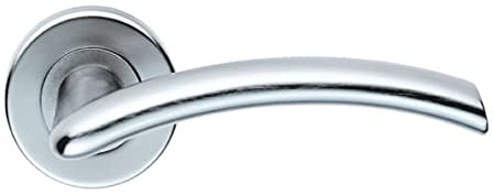 Serozzetta Caldew Door Handles on Round Rose - Satin Chrome