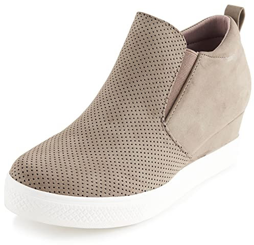 Alexis Leroy Scarpe con Zeppa Interna Donna Sneaker a Collo Alto Donna Grigio Scuro 41 EU