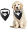 HACRAHO Formales Hunde-Smoking-Bandana, 1 STÜCK Hund Tuxedo Baumwolle Bandana Hundehochzeitshalsband Mit Fliege Und Krawatte Für Kleine Hunde Und Katzen, S