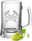 GRAVURZEILE Bierkrug mit Gravur - Glück auf Schlägel + Eisen - Geschenk für Bergmänner - schönes Geburtstagsgeschenk für alle Zeche & Bergbau Männer - Erinnerungsgeschenk Zeche Bergbau 0,3 L