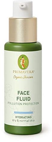 PRIMAVERA Face Fluid - Pollution Protection 30 ml - Naturkosmetik - Leichtes Gesichtsfluid für normale bis trockene Haut - versorgt die Haut mit Feuchtigkeit und schützt vor Umwelteinflüssen - vegan