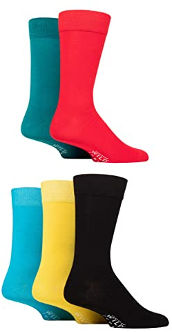 SockShop Wildfeet Mens Plain Bamboo Socks Pack of 5
