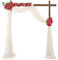 Pinsheng 1 Paneele Hochzeitsbogen Vorhang 600 x 75 cm, Hochzeitsbogen Stoff Lvory Traubogen Hochzeit Stoff, Deko Vorhänge für Party Zeremonie Bühne Empfang Hintergrund