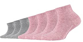 Camano Unisex Kinder Online Children ca-Soft Organic Cotton Quarter 7er Pack Socken, Chalk pink Melange, 35/38