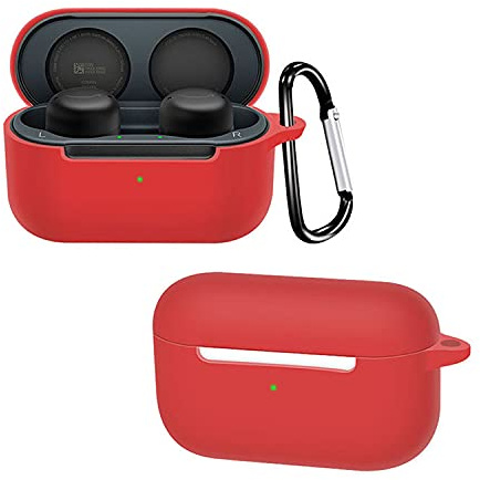 Gesuche Compatible for Amazon Echo Buds 2 Wireless Earbuds Case with Keychain,Silicone Protective Cover Accessories Compatible with Amazon Echo Buds 2 Generation (Red)