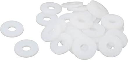 PATIKIL 30 Stück PTFE-Flachdichtungen 18 mm Außendurchmesser Weiß