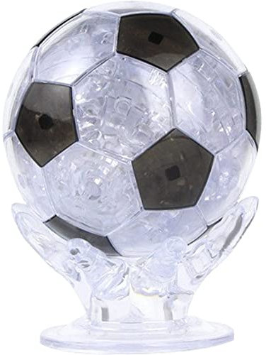 Ericetion 77pcs 3D Puzzle Fußball Jigsaw DIY Assembly Fußballkristallmodell Spielzeug Mit Blitzlicht -DIY -Modell Crystal Hirn Teaser Dekoration