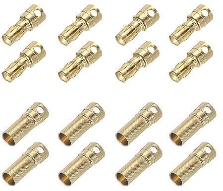 QUARKZMAN 8 Paires Banane Fiches Connecteur 3.5mm Mâle Femelle Banane Prise pour Haut-Parleur Fil RC Batterie ESC Moteur