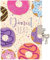 Sixstore A6 Undated Girls Top Secret Diary with Ribbon Divider, Lock and Key, 15 x 11cm, Donut