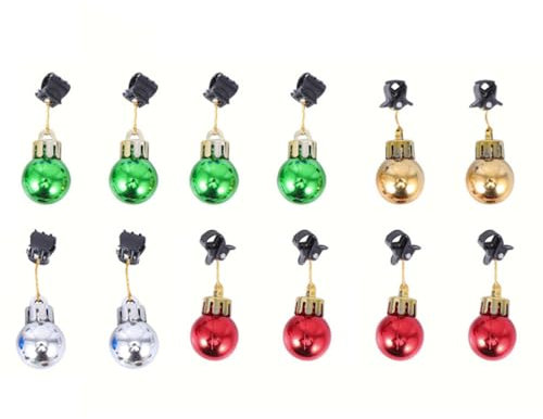 PRETYZOOM 12st Weihnachtsbaumschmuck Geschenk Zur Weihnachtsfeier Led-bartkugeln Bart Weihnachtsschmuck Weihnachtliche Bartclips Weihnachtlicher Bartclip Mann Kleidung Dekorativer Clip