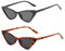 Comforso 2 Paar Retro Cat Eye Sonnenbrille Vintage Trendy Sonnenbrille für Frauen Männer Neuheit Sonnenbrillen Brillen UV -Schutz (Schwarz)