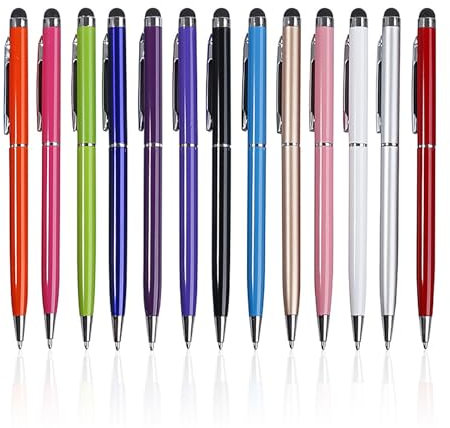 HDGSAFD Bolígrafos Multiusos de 13 Unidades, Doble Propósito para Escritura a Mano y Pantalla Táctil, Apto para Papel, Teléfonos Móviles y Tabletas