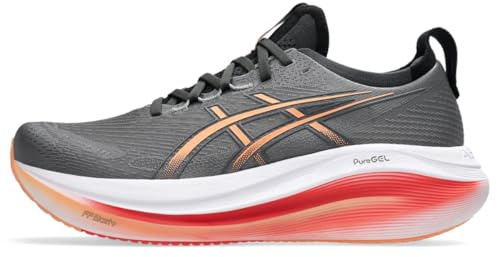 ASICS Men's Gel-Nimbus 27 Running Shoe, Carbon/Mojave, 44.5 EU