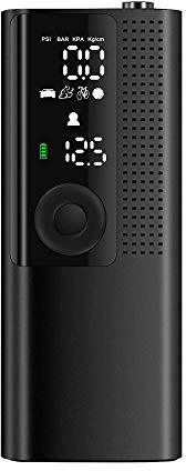 ZGYOZMNG Compresor de Aire portátil Mini inflador de Aire Bomba de neumáticos de Mano con luz LED LCD Digital 120 PSI para Bicicleta de Coche y Otros inflables