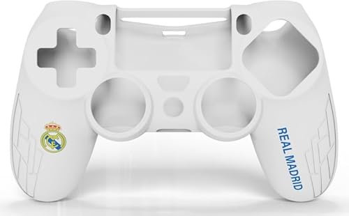 Fantroller® PS4 Controller Hülle mit offiziellem Real Madrid Design für maximalen Schutz & Grip I PS4 Controller Case erhältlich in blau & weiß