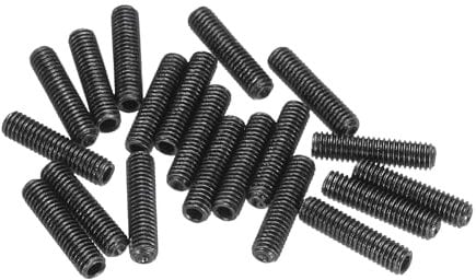 sourcing map Guitar Bridge Saddle Height Adjustment Screws Metric M3x12 Black for Electric Guitars Bridge 20pcs