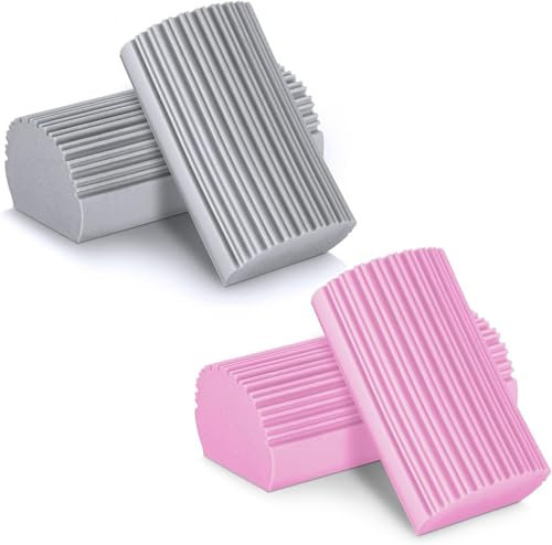 4PCs Damp Duster, Esponja Atrapapolvo, Plumero Humedo Esponja Limpia Polvo Esponja Magica Atrapapolvo Esponja Limpieza Hogar Esponja Atrapapolvo Magica Limpiar Persianas Venecianas y de Madera
