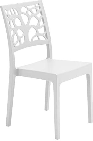 GARDENIA Teti Silla, Polipropileno, Blanco, 1